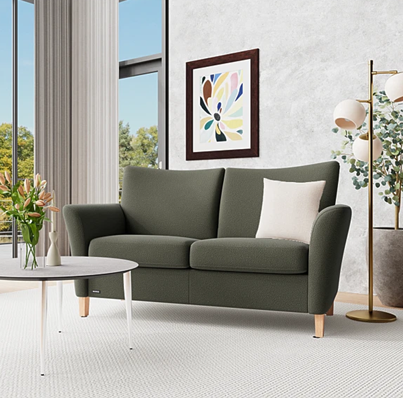 Alfa-groen-206-3 System+ 2½ personers sofa alfa 206 grøn stof
