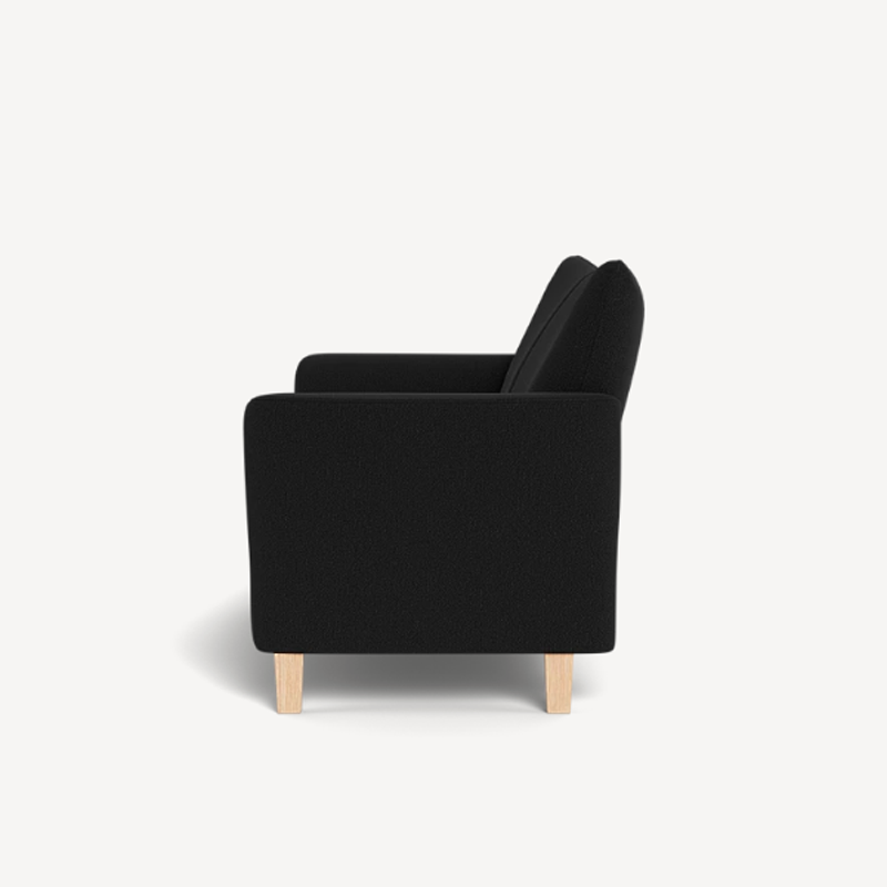 Alfa-sort-169-3 System+ 2½ personers sofa alfa 169 sort stof
