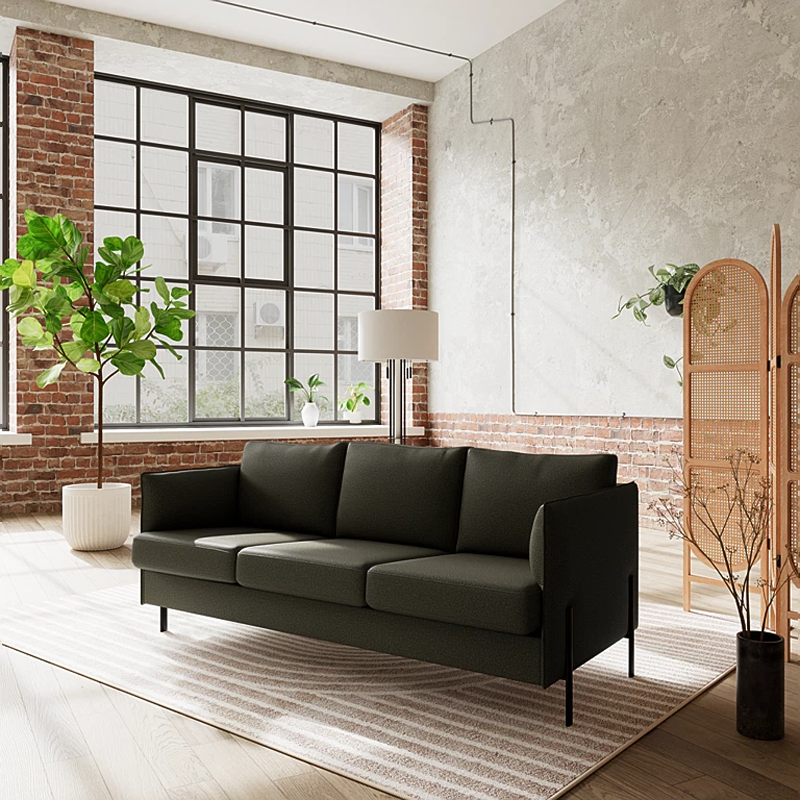 Unite-365-06-groen-2-3 London 3 personers sofa i Unite 365/06 grøn
