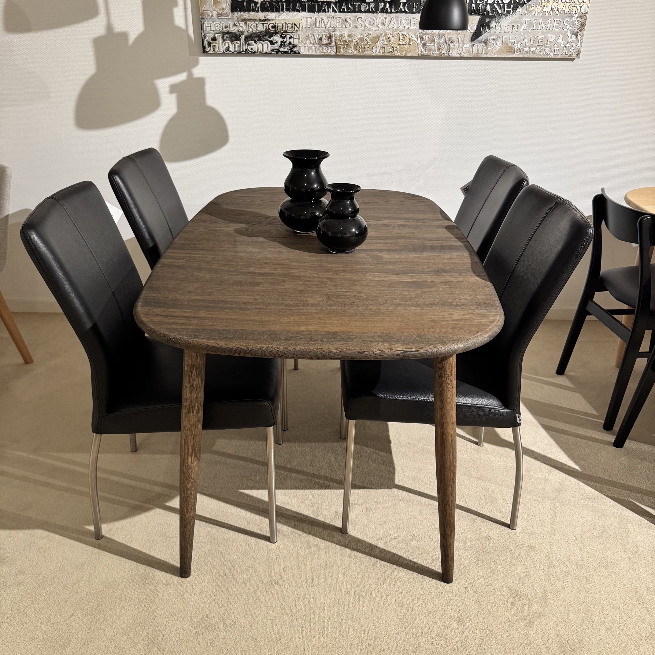 haslev spisebord med 4 Just Design stole